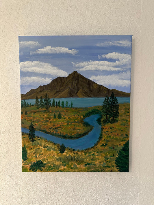 Flusslandschaft in Banff - 50x40cm