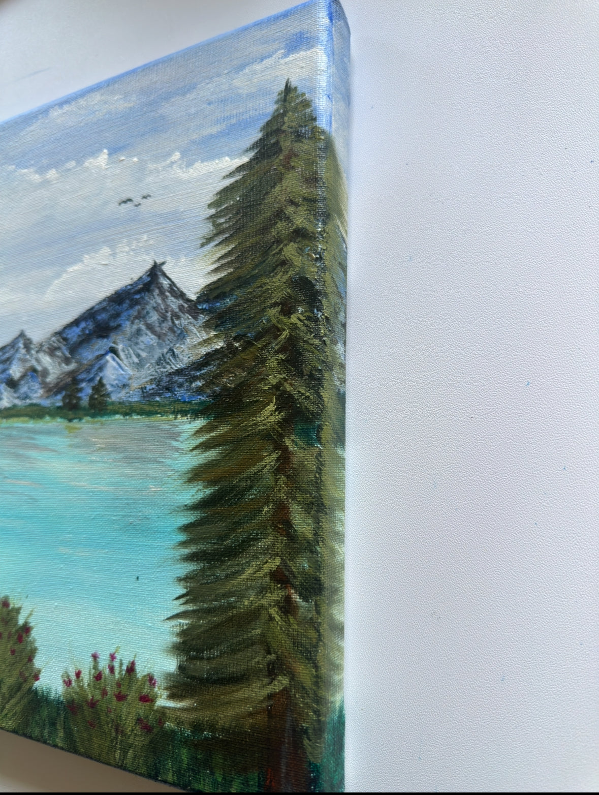 Bergsee in Harmonie - Acrylbild 30x30 -